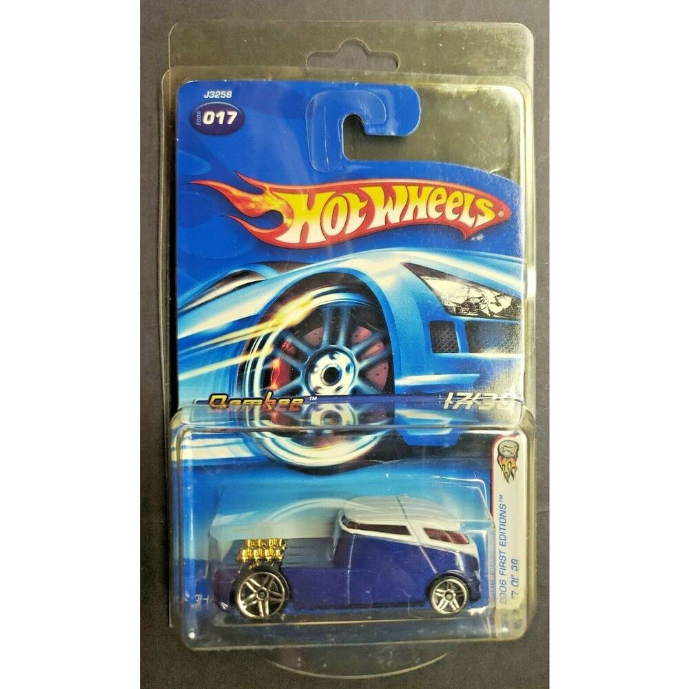 2006 Hot Wheels #17 Qombee 1st Edition Blue / White Van Special Pack HW12